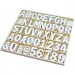 PlayBox: Lettere e numeri in legno bianco set da 250 pezzi con contenitore