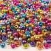 PlayBox: Perline colorate a forma di cilindro in colori metallici, confezione da 1000 pezzi