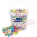 PlayBox: Perline da stirare XL MAXI da 9 mm in colori pastello e neon in secchio, confezione da 1400 pezzi