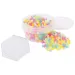 PlayBox: Perline trasparenti MIDI da 5 mm stirabili con base esagonale da 1000 pezzi
