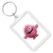 PlayBox: Portachiavi rettangolare trasparente 3,5x6cm 1 pezzo