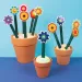 PlayBox: Rotolo di adesivi floreali da 450 pezzi