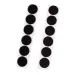 PlayBox: Set di 12 pezzi di velcro autoadesivo nero da 20 mm