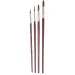 PlayBox: Set di 4 pennelli a testa tonda con setole morbide di pony