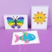 PlayBox: Set di carte da cucire colorabili da 48 pezzi