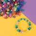PlayBox: Set di perline colorate infilabili a forma di cilindro e cubo ABC confezione da 1000 pezzi