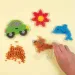 PlayBox: base perline stirabili MIDI da 5mm - cane, auto, pesce, fiore confezione da 4 pezzi