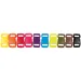 PlayBox: set da 10 fibbie colorate in plastica da 11 mm