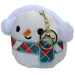 Portachiavi pupazzo di neve in peluche morbido 12 cm