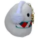 Portachiavi pupazzo di neve in peluche morbido 12 cm