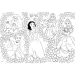 Principesse Disney 2 in 1 maxi puzzle 2x60 pezzi e album da colorare 50x35 cm - Lisciani