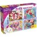 Principesse Disney 2 in 1 maxi puzzle da 4x48 pezzi e libro da colorare 35x25cm - Lisciani