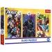 Puzzle 3x80 pezzi Avengers azione - Trefl