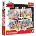 Puzzle 4 in 1 con Minnie Mouse e amici da 12, 15, 20, 24 pezzi - Trefl