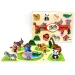 Puzzle a doppia faccia con forme di animali ad incastro
