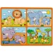 Puzzle a forma di albero con animali selvatici e cuccioli con manopola - Woodyland