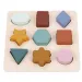 Puzzle ad incastro in legno colorato con forme, 9 pezzi