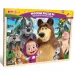 Puzzle con cornice in legno da 24 pezzi - Masha e Orso - Lisciani
