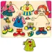 Puzzle di legno a incastri per vestire bambine