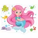 Puzzle gigante da pavimento con sirena, 12 pezzi