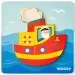 Puzzle in legno a tema barca a vela da 5 pezzi - Woodyland