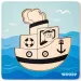 Puzzle in legno a tema barca a vela da 5 pezzi - Woodyland