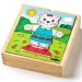 Puzzle in legno con gattino da vestire, 18 pezzi - Woodyland