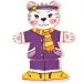 Puzzle in legno con gattino da vestire, 18 pezzi - Woodyland