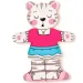 Puzzle in legno con gattino da vestire, 18 pezzi - Woodyland