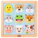 Puzzle in legno con teste di animali Montessori - Woodyland