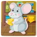 Puzzle in legno con topolini 5 pezzi - Woodyland