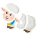 Puzzle in legno per bambini con 5 pecore - Woodyland