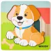 Puzzle per bambini in legno con cani, 5 pezzi - Woodyland