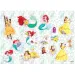 Quaderno creativo da colorare con principesse Disney magiche con adesivi e stencil in diverse varianti.