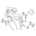 Quaderno creativo da colorare con principesse Disney magiche con adesivi e stencil in diverse varianti.