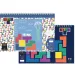 Quaderno di schizzi Tetris con adesivi e stencil