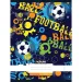 Quaderno pinzato liscio con motivo di pallone da calcio, 80-32 fogli, formato A/4