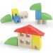 Quercetti: ToyTown Basic gioco di costruzione in legno da 15 pezzi