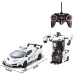 RC Auto della Polizia Trasformabile con Telecomando 1/16