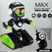 RC MacroBot interattivo con telecomando nero-verde con luci e suoni 20cm
