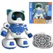 RC Maialino robot interattivo danzante con telecomando, effetti luminosi e sonori, 20 cm