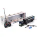 RC camion con container nero telecomandato con luci 1/48