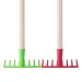 Rastrello da giardino con manico in legno da 75 cm, disponibile in diversi colori, 1 pz - Woodyland
