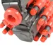 Rattle Belt Track Pro: Pistola spara-spugna con caricatore e proiettili con una portata di 18 metri