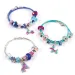 Rendilo reale! Set per creare braccialetti con pendente di cristallo, blu trasparente