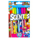 Scentos pennarelli sottili profumati dai colori vivaci, set da 10 pezzi.