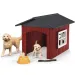 Schleich Farm World – Casetta per cani con cuccioli di Golden Retriever set di gioco (42722)