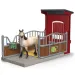 Schleich: Farm World - Set da gioco con box per stalla e figura di cavallo Mustang (42724)
