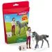 Schleich: Set di gioco Cura del cavallo con puledro Trakehner (42752)
