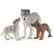 Schleich: Wild Life - Set di figure di lupo madre con cuccioli (42472)